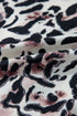 Leopard Print Buttoned Front 3/4 Sleeve Tiered Ruffled Hem Dress